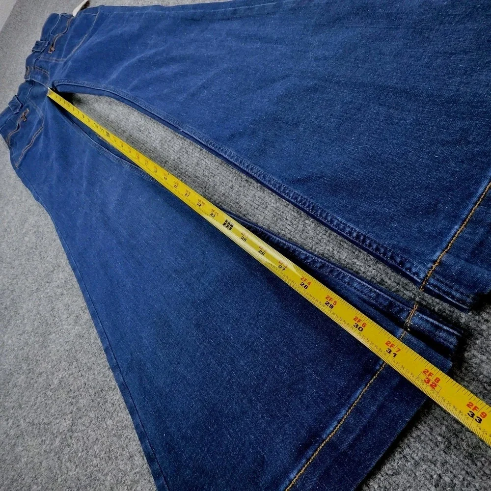 NEW We The Free Layla Flare Jeans 28‎ Farrah Blue 70s Boho Bell Bottom Dark Wash